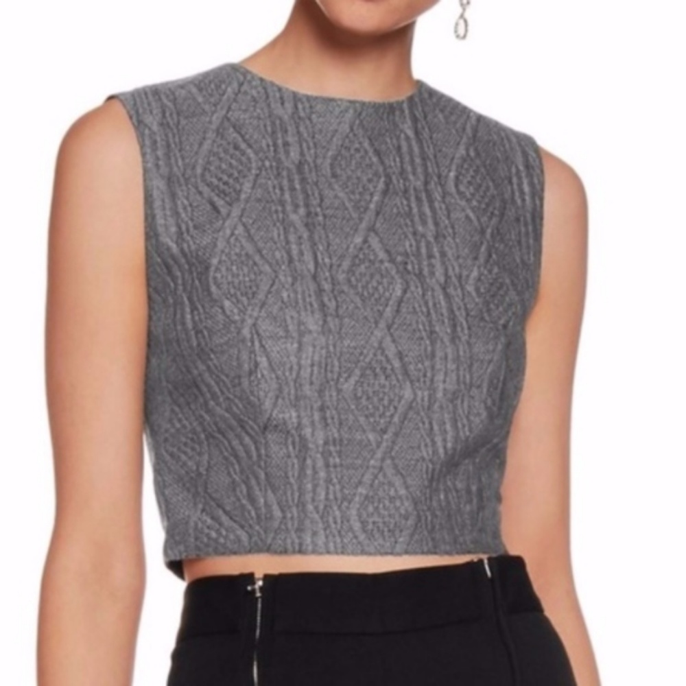 Alice & Olivia Kylnn Cable Knit Top NWT - Picture 4 of 8